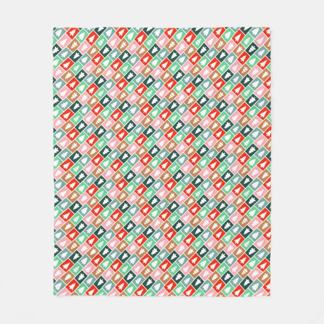 Christmas Trees Fleece Blanket (Front)