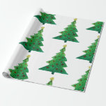 Christmas Trees Glossy Wrapping Paper, 30 in x 6 f Paper<br><div class="desc">Christmas Trees Watercolor Art Wrapping Paper</div>