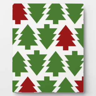 Christmas Trees Holiday Pattern Plaque