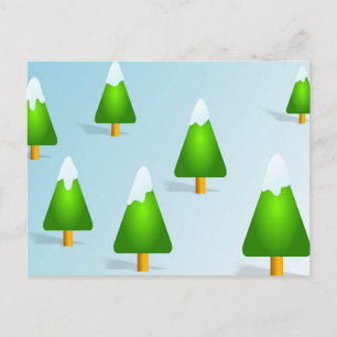 Christmas Trees Holiday Postcard