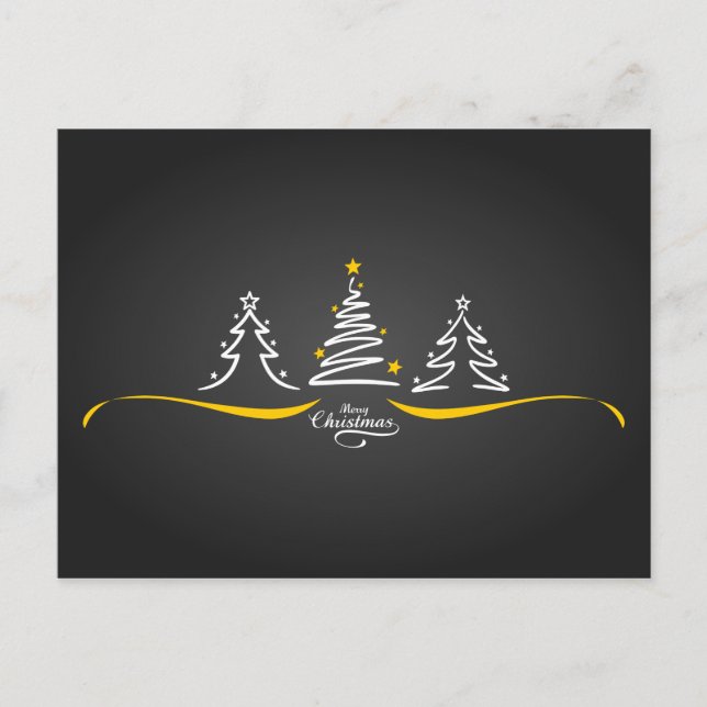 Christmas Trees Holiday Postcard (Front)