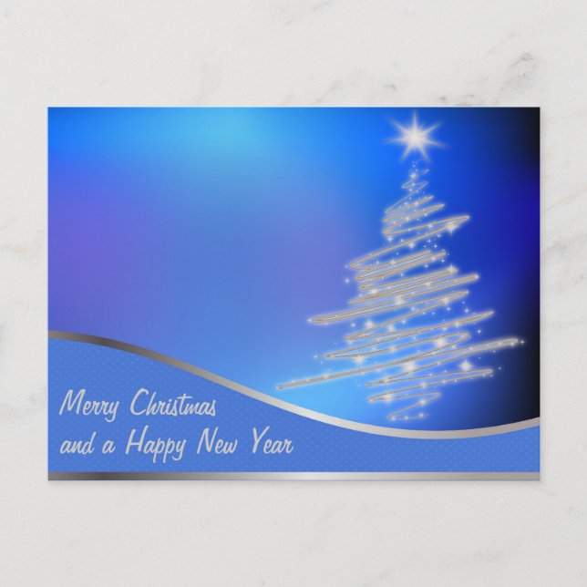 christmas trees holiday postcard (Front)