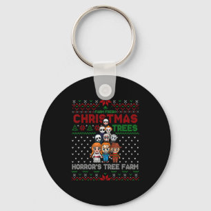 Christmas Trees Horrors Tree Farm, Scary Character Keychain