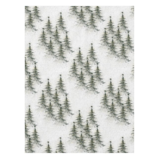 Christmas trees in the Woods Tablecloth (Front)