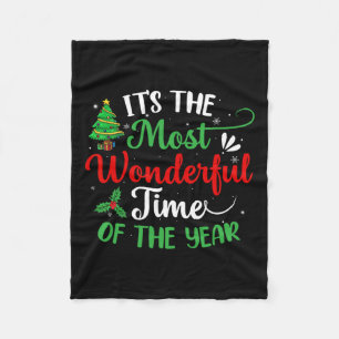 Christmas Trees It's The Most Wonderful Time Of Th Fleece Blanket