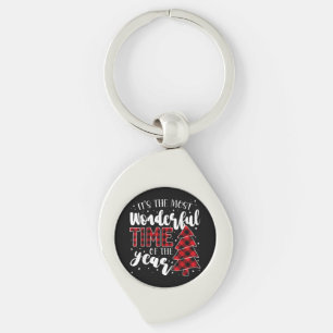 Christmas Trees It's the Most Wonderful Time of th Keychain