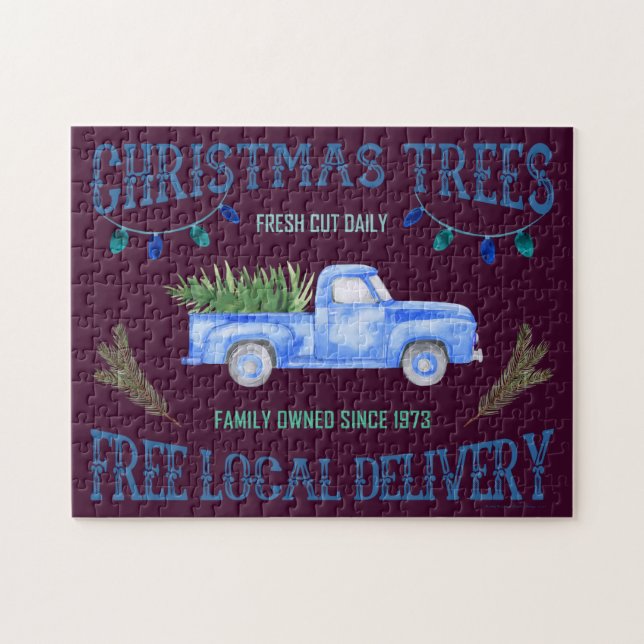 CHRISTMAS TREES JIGSAW PUZZLE (Horizontal)