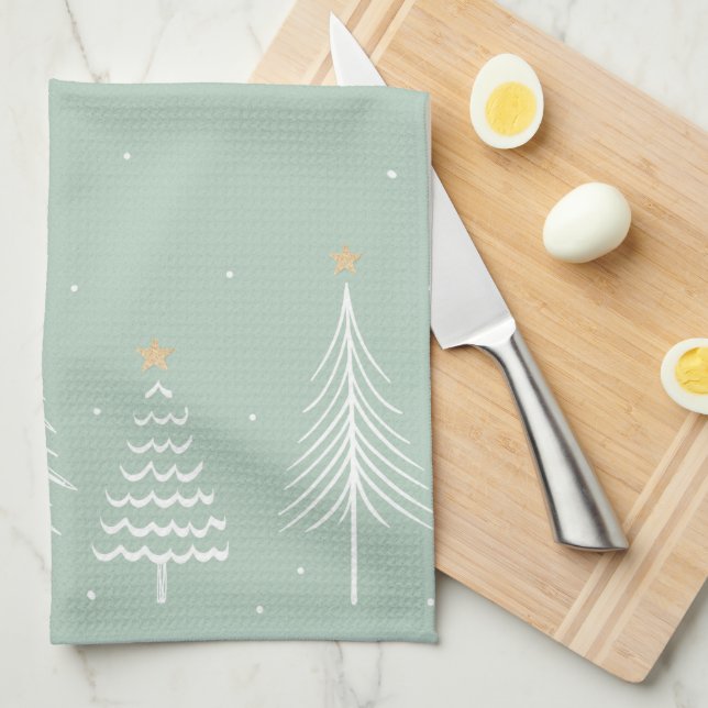 Christmas Trees Kitchen Towel (Quarter Fold)