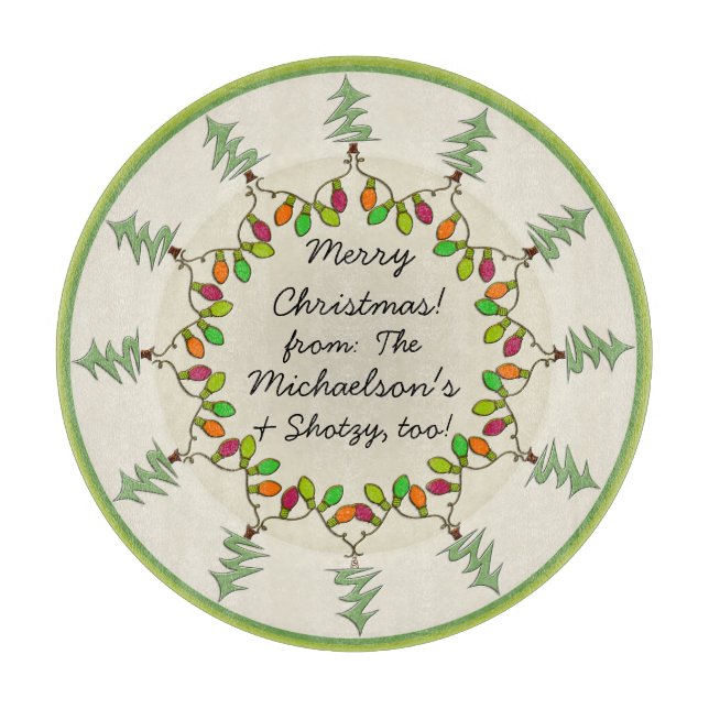 Christmas Trees & Lights Charcuterie Board  (Front)