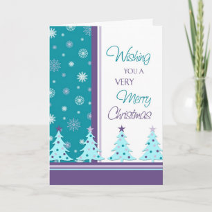 Christmas Trees Merry Christmas Card