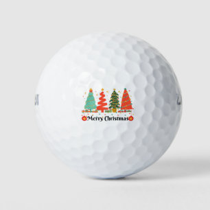 Christmas Trees Merry Christmas Golf Balls