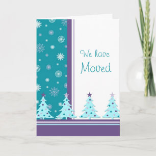 Christmas Trees New Address Christmas Card