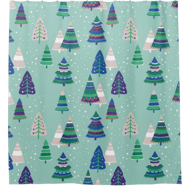 Christmas trees on a blue background (Front)