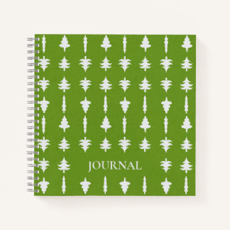Christmas Trees on Green Journal 8.5" X 8'5"