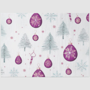 Christmas Trees Ornaments Snowflakes Christmas Tissue Paper