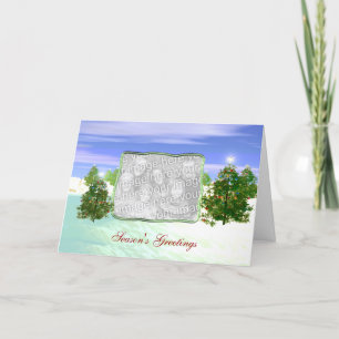 Christmas Trees Outdoor Scene Photo Holiday Card