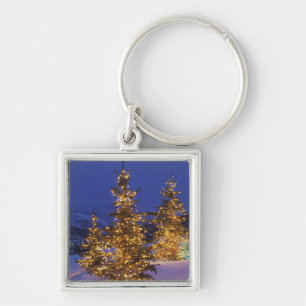Christmas trees, Park City, Wastch Mountains, 2 Keychain