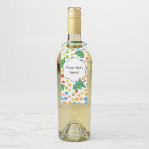 Christmas trees pattern bottle tag
