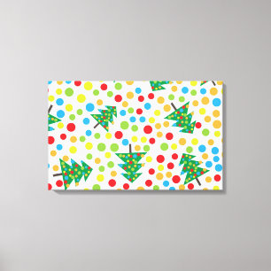 Christmas trees pattern canvas print