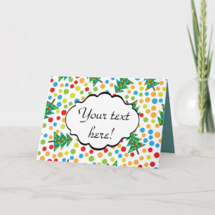 Christmas trees pattern card