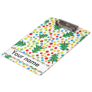 Christmas trees pattern clipboard