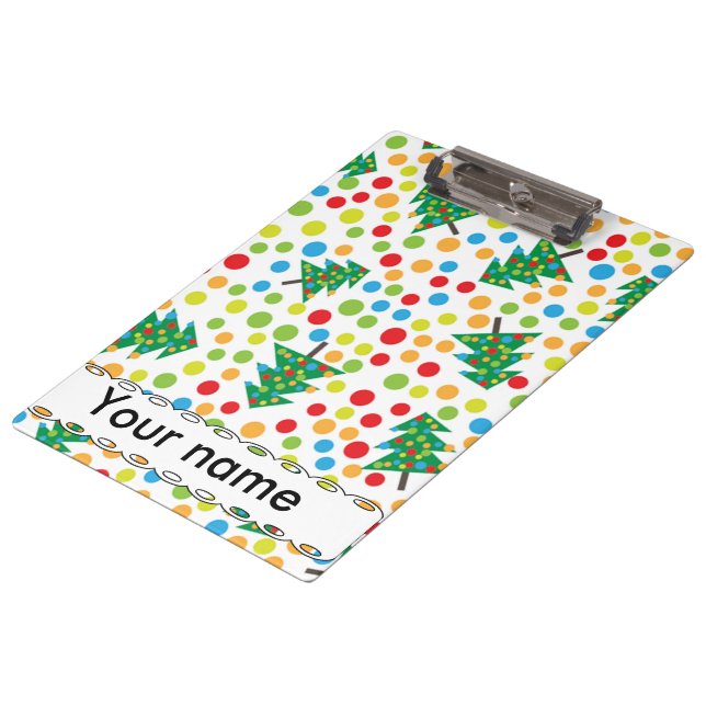 Christmas trees pattern clipboard (Angled)