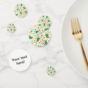 Christmas trees pattern confetti