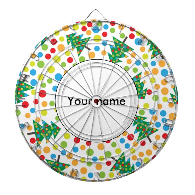 Christmas trees pattern dartboard (Front)