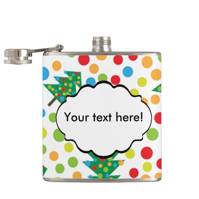 Christmas trees pattern hip flask (Opened)