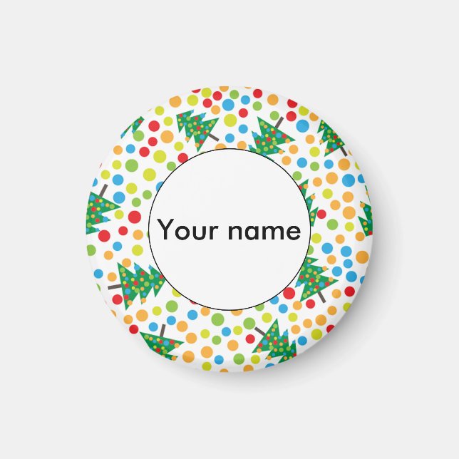 Christmas trees pattern magnet (Front)