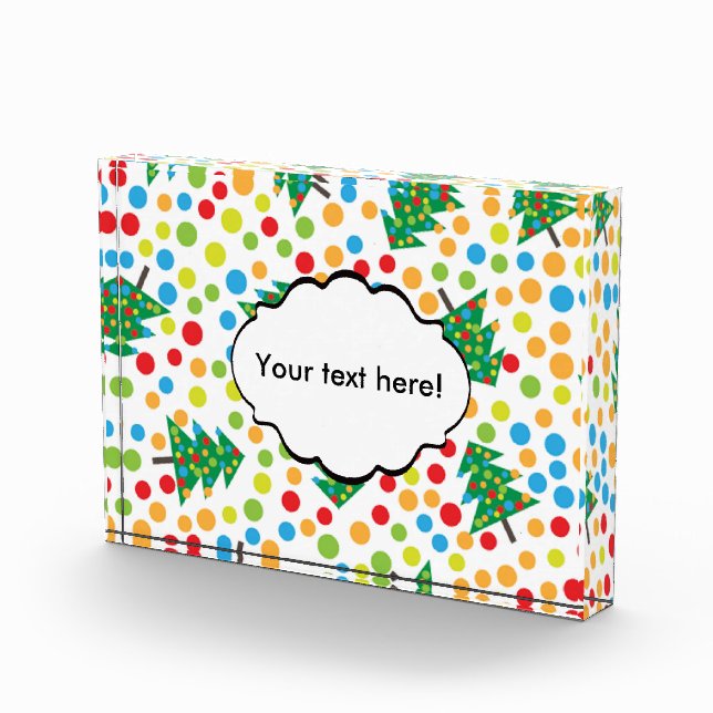 Christmas trees pattern photo block (Right)
