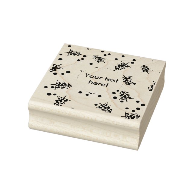 Christmas trees pattern rubber stamp (Stamp)