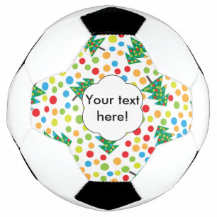 Christmas trees pattern soccer ball