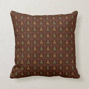 Christmas Trees Pattern Throw Pillow