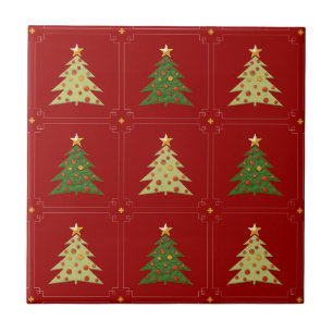 Christmas Trees Pattern Tile