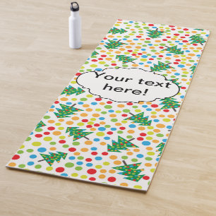 Christmas trees pattern yoga mat