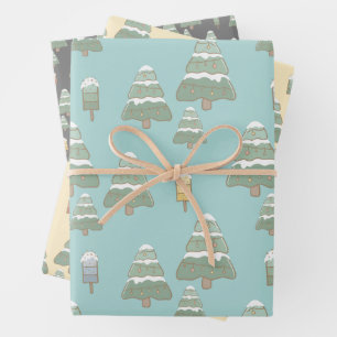 Christmas Trees & Popsicles Gift Wrap