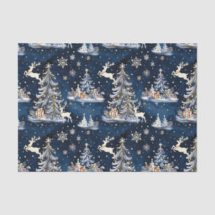 Christmas Trees, Reindeer and Snowflakes Tissue Paper
