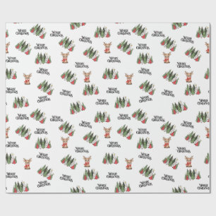 Christmas Trees & Reindeer Wrapping Paper