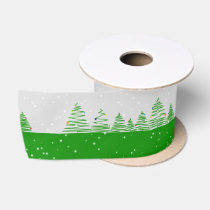 Christmas Trees Satin Ribbon