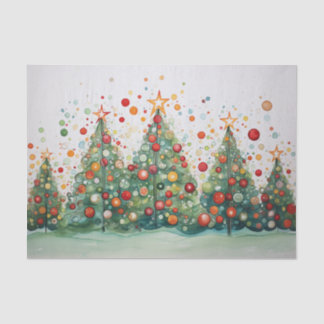 Christmas Trees Seamless Tissue Paper