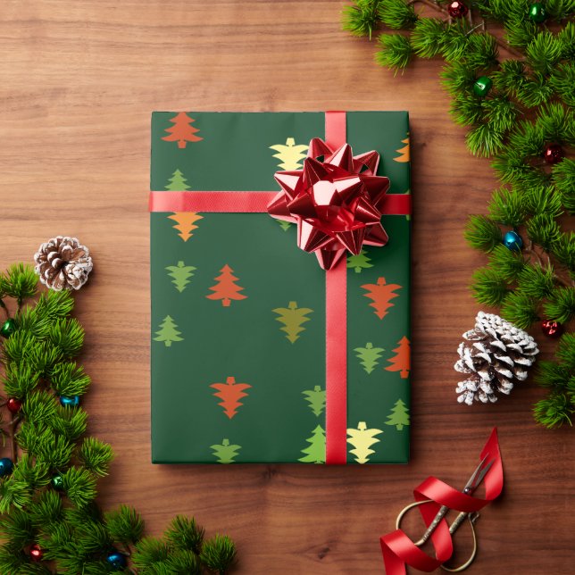 Christmas trees season pattern wrapping paper (Holiday Gift)