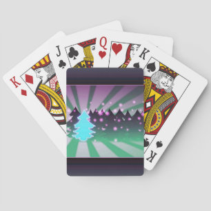 Christmas Trees Shades of Green Playing Cards