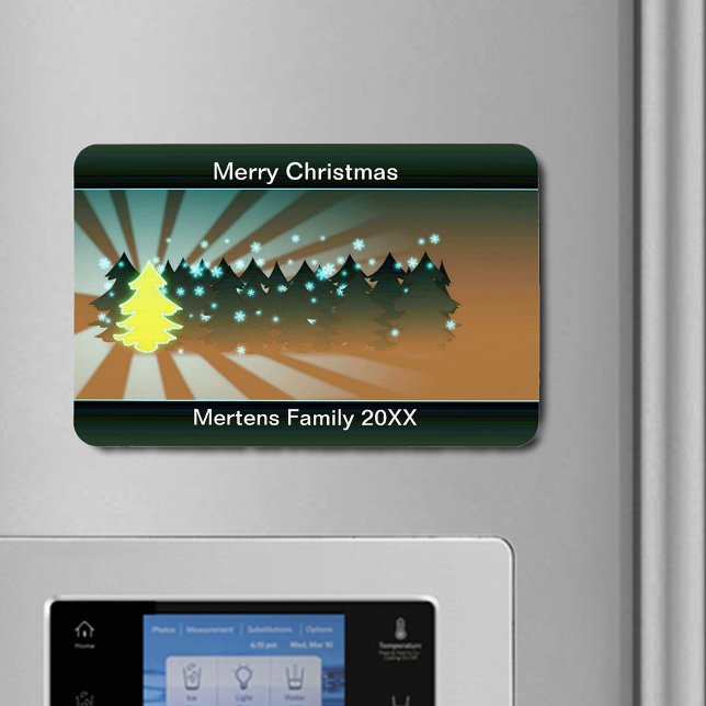 Christmas Trees Shades of Yellow Green Flexible Magnet (Christmas Trees Shades of Yellow Green Flexible Magnet)