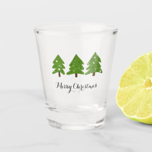 Christmas trees shot glass