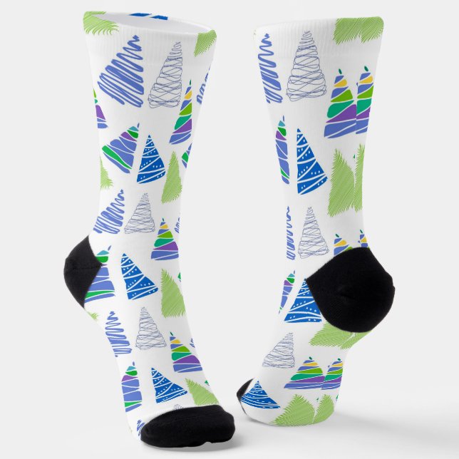 Christmas Trees Socks (Angled)