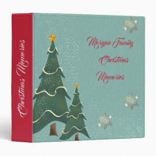 Christmas Trees Stars Snowflakes Binder