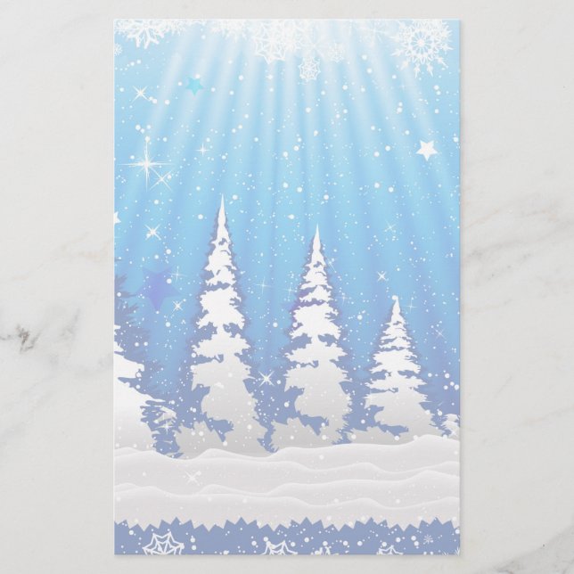 Christmas Trees Stationery (Front)
