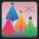 Christmas Trees Stickers<br><div class="desc">Share these rocking Christmas cards with family and friends.</div>