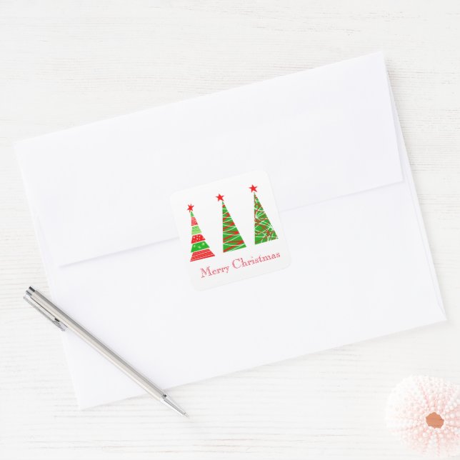 Christmas Trees Stickers (Envelope)
